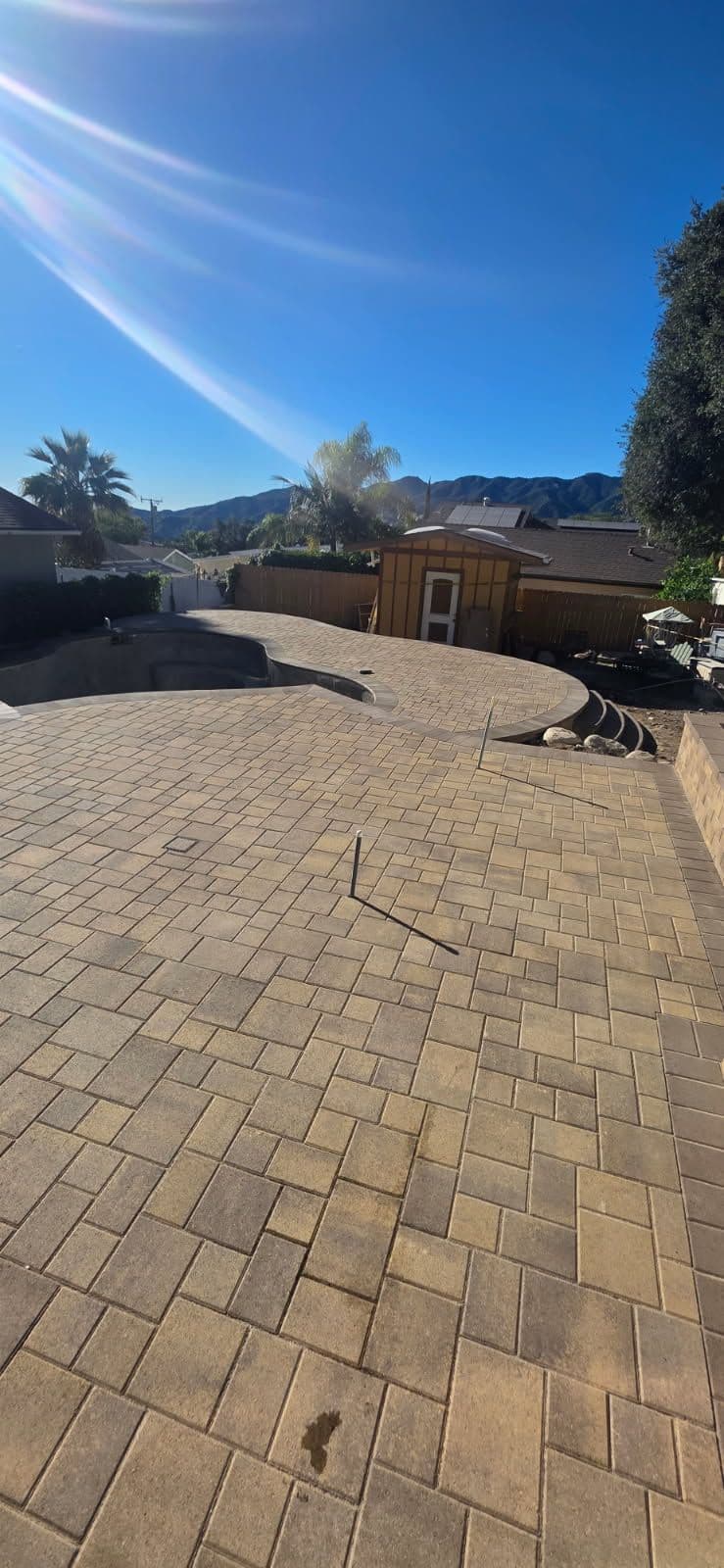 Project Beautiful Sunlit Patio with Angelus Pavers image