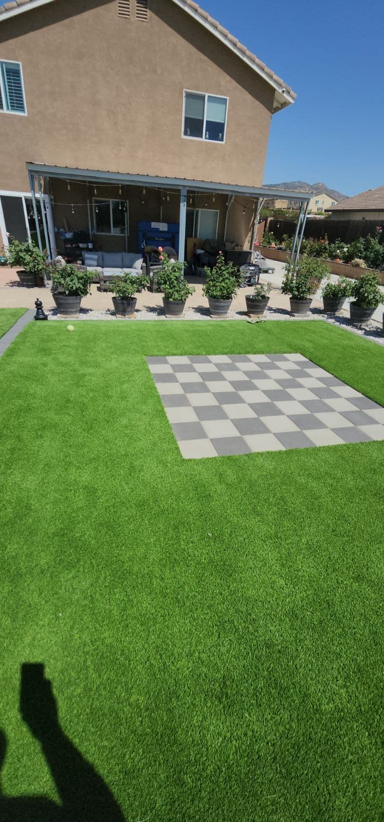 Gallery photos for Outdoor Chessboard with Eco-Friendly Turf Installation: Image #1
