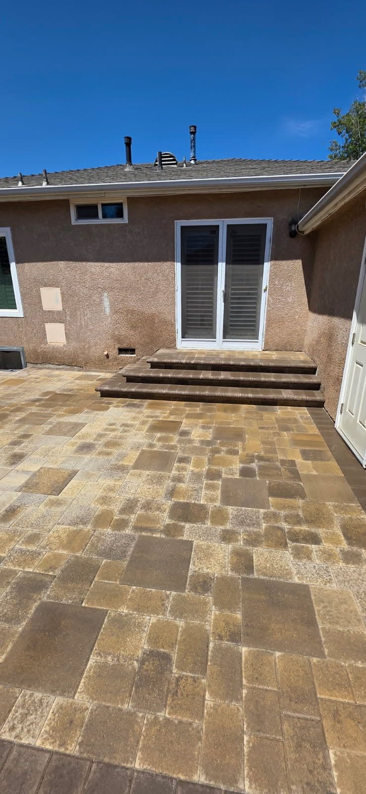 Elegant Paver Courtyard and Steps Upgrade image